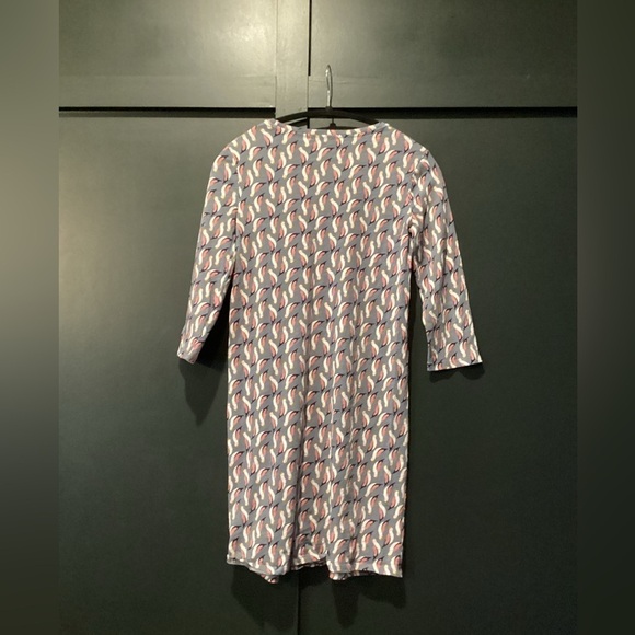 Boden Cotton mini Dress 3/4 sleeve Cockatoo Bird Novelty Print Fun Dress Size 2 - Picture 3 of 8